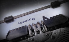 Vintage inscription made by old typewriter, Copywriting
